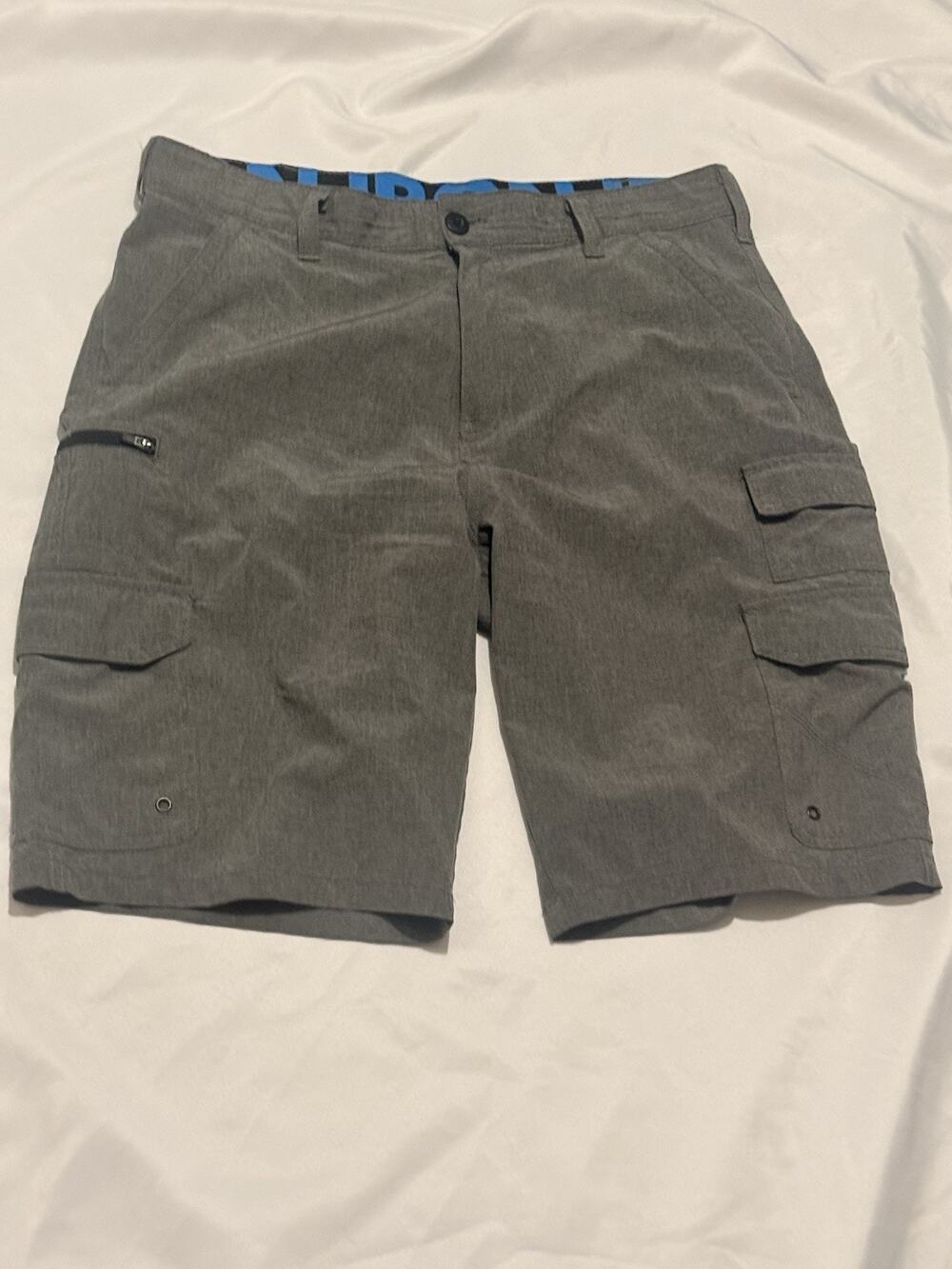 Iron Co. Men's Gray Cargo Shorts, Size 34